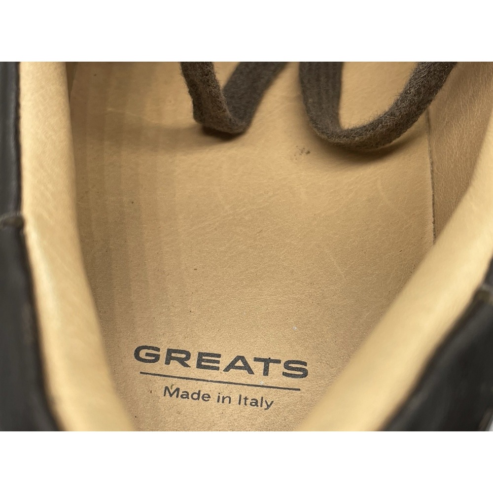 GREATS Brooklyn Sneakers Mens Size 11.5 Chocolate Brown Leather Made in Italy - Picture 7 of 13